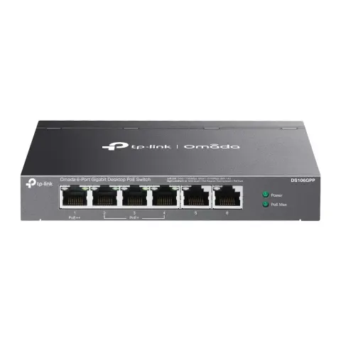 TP-LINK DS106GPP Omada 6-Port Gigabit Unmanaged PoE Switch
