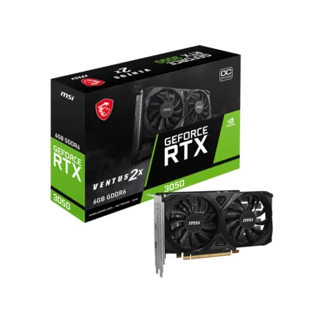 MSI GeForce RTX 3050 6GB GDDR6 VENTUS 2X E OC PCIE