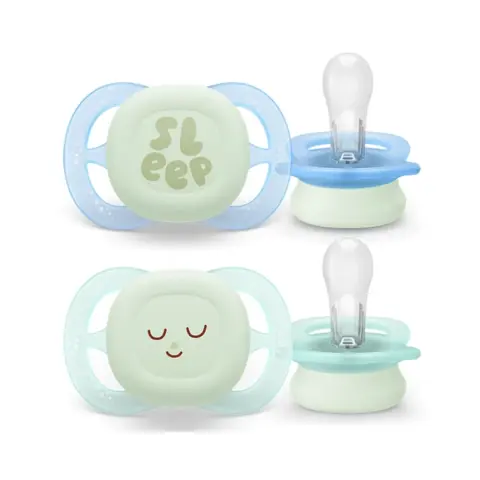 PHILIPS Avent Sooter Nighttime Ultra start 0-2hó 2db kék-zöld