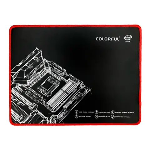 COLORFUL S gaming egérpad fekete-piros