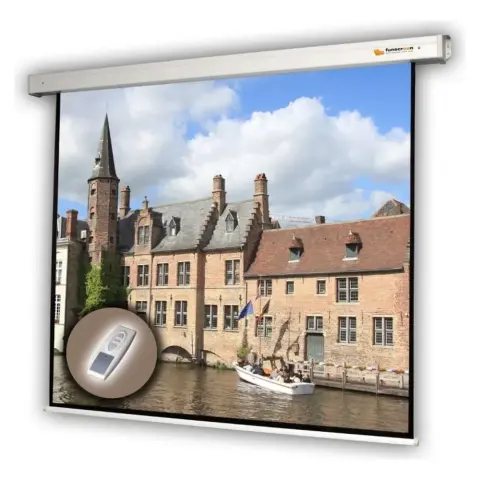 FUNSCREEN 141x180 cm motorized wall projection screen