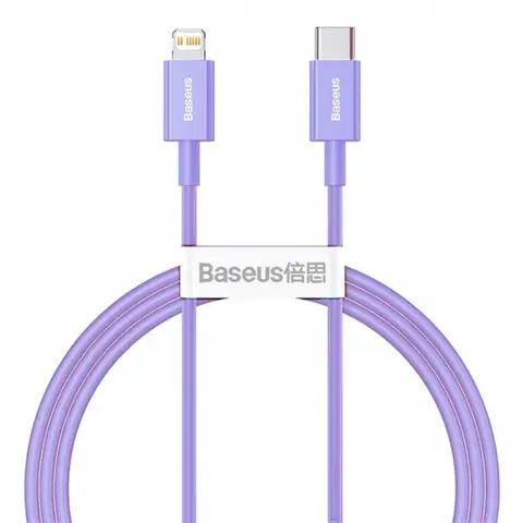 BASEUS USB 2.0 Type C Lightning încărcare/date Mov 1m CAYS001505