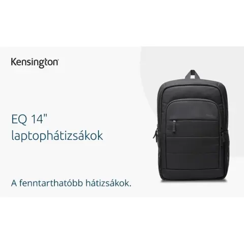 KENSINGTON EQ Laptop Backpack 14" fekete