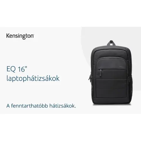 KENSINGTON EQ Laptop Backpack 16" neagră
