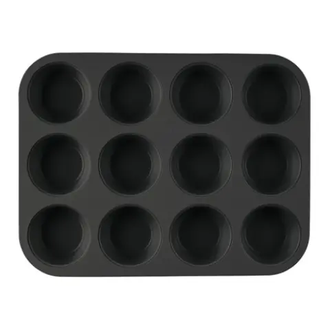 BERLINGER HAUS BH/7950 Muffin sütőforma 12 részes Matt Fekete