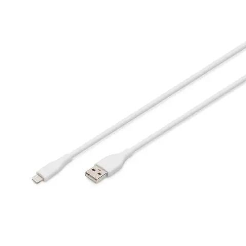 DIGITUS USB Lightning Töltő/adat Fehér 50cm AK-600108-005-W