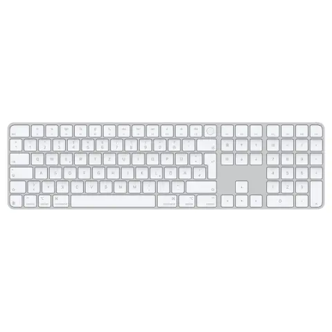 APPLE Magic Keyboard Touch ID-val és számbillentyűzettel Apple chipes Machez - Német - fehér billentyűk