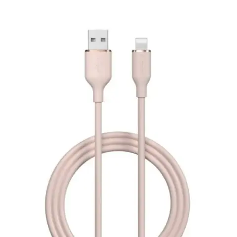 DEVIA USB Lightning Töltő/adat Rózsaszín 1.2m