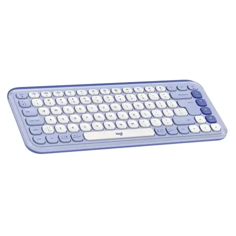 LOGITECH POP Icon Keys US Angol lila-piszkosfehér