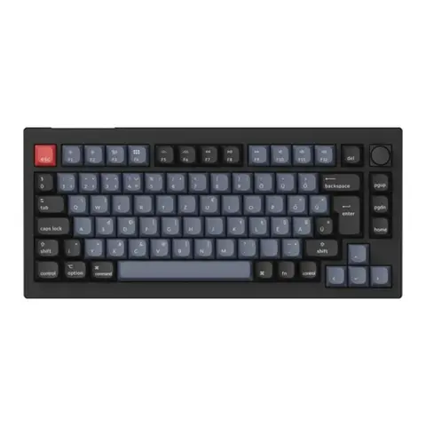 KEYCHRON V1 Max Knob RGB Hot Swappable Brown ISO Magyar fekete