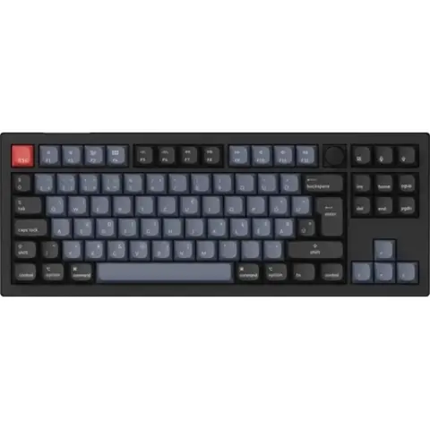 KEYCHRON V3 Max Knob RGB Hot Swappable Red ISO Magyar fekete