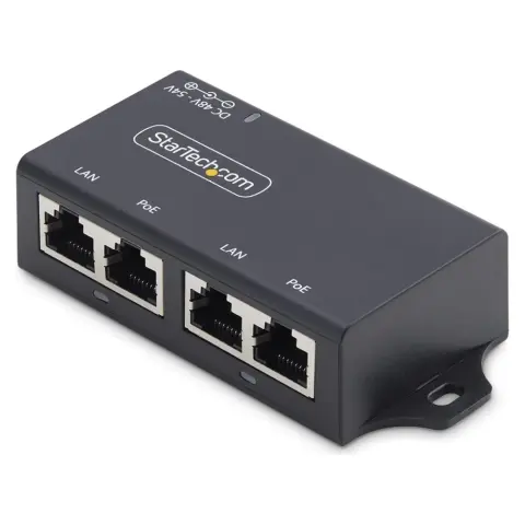 STARTECH AF221CE-POE-INJECTOR 2-Port Gigabit Midspan PoE+ Injector