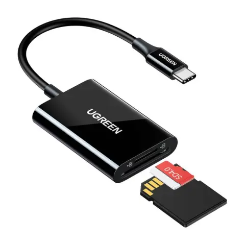 UGREEN CM265 2-in-1 USB-C Card Reader fekete