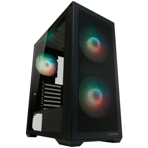 LCPOWER Meshwork L Dark LC-717B-ON fekete