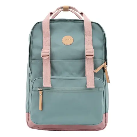 HIMAWARI 1085B Laptop backpack 15" kék-rózsaszín