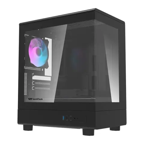DARKFLASH DB330M fekete + 3 db ARGB ventilátor