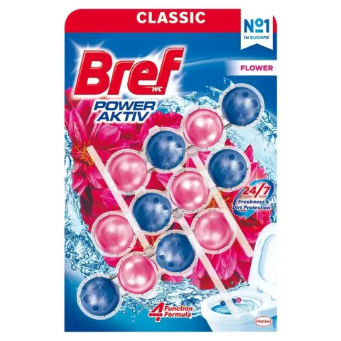 BREF Power Aktiv Fresh Flower WC air freshener 3x50g