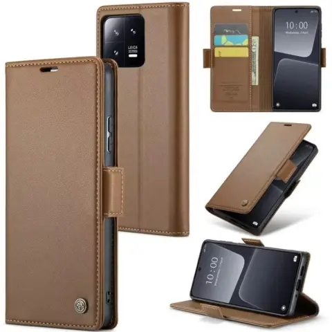 WOOZE CaseME oldalra nyíló tok RFID Apple iPhone 15 barna