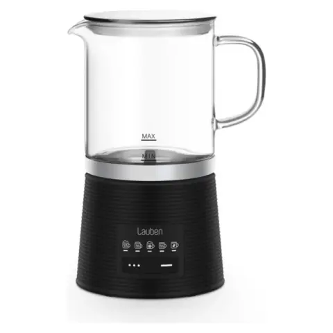 LAUBEN LBMFMGMF600BA Glass Milk Frother 600BG Tejhabosító Fekete