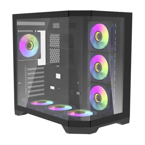 DARKFLASH FT418 PRO black + 7 pcs ARGB fans