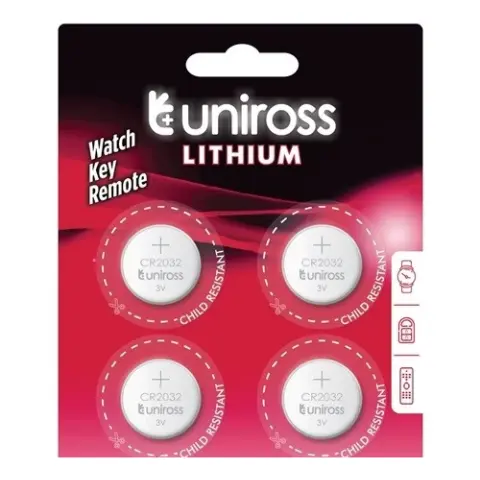 UNIROSS CR2032 3V lithium gombelem (CR) 4db