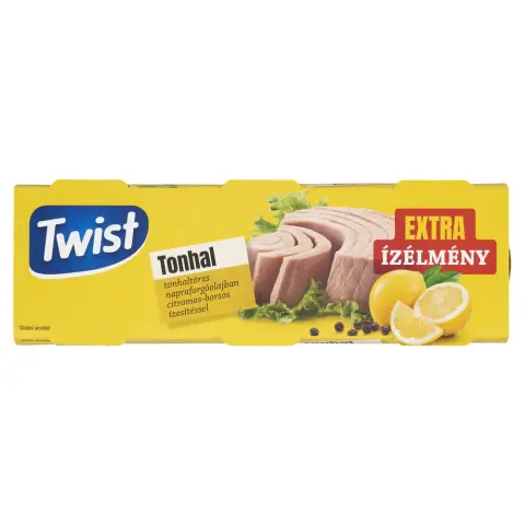 Twist tonhaltörzs növényi olajban citromos-borsos ízesítéssel 3x80g 240 g