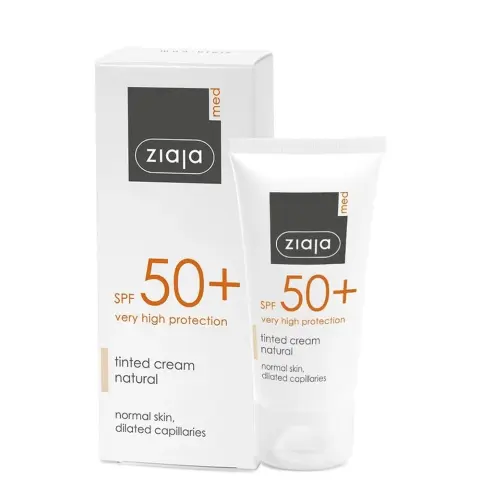 Ziaja Med napvédő színezett krém natúr tónus kitágult hajszáleres bőrre ff50+ 50 ml