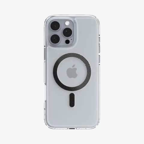 SPIGEN Ultra Hybrid MagFit case for Apple iPhone 16 Pro Max carbon-transparent