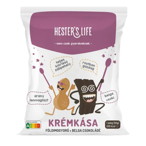 Hester`s Life zabkása földimogyorós-belgacsokis krémkása 50 g