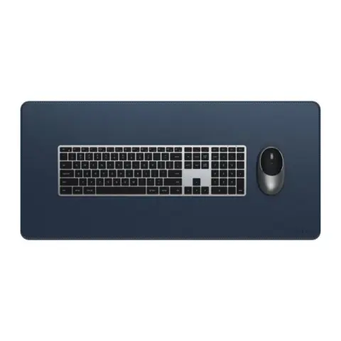 SATECHI Premium Desk Mat - vegán bőr asztali alátét kék