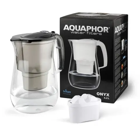AQUAPHOR AQU014241 Onyx Maxfort Plus Szűrőkancsó 4.2L Fekete