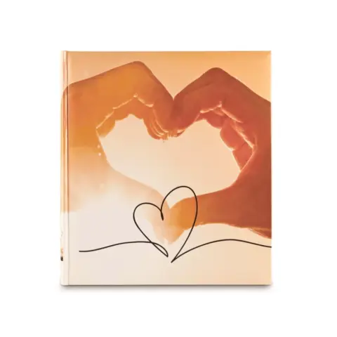 HAMA 7625 Buchalbum "Heart" 29x32 cm mit 60 weißen Seiten