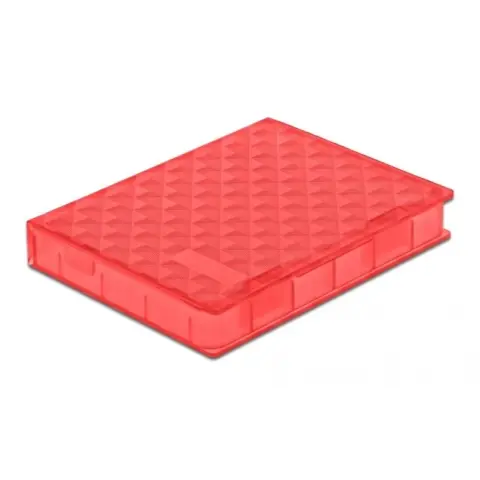 DELOCK 18370 2.5″ HDD/SSD átlátszó védő piros
