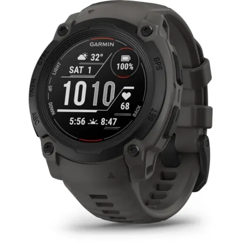 GARMIN Instinct E 45 mm fekete sötétszürke szíjjal (ED)