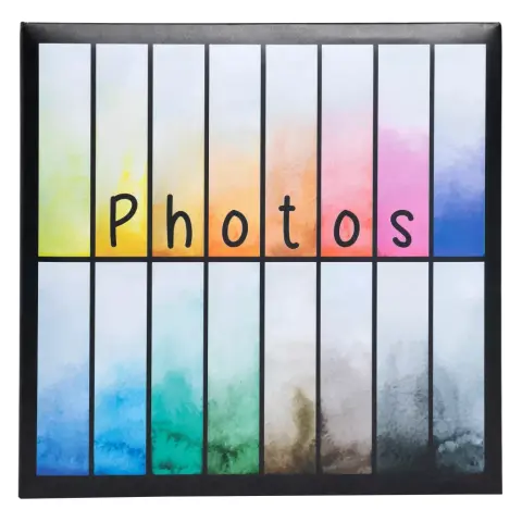 EXACOMPTA Fotoalbum 22.5x22 cm 50 Blatt Rainbow black