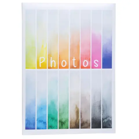 EXACOMPTA Fotoalbum 22.5x32.5 cm 50 Blatt Rainbow weiß