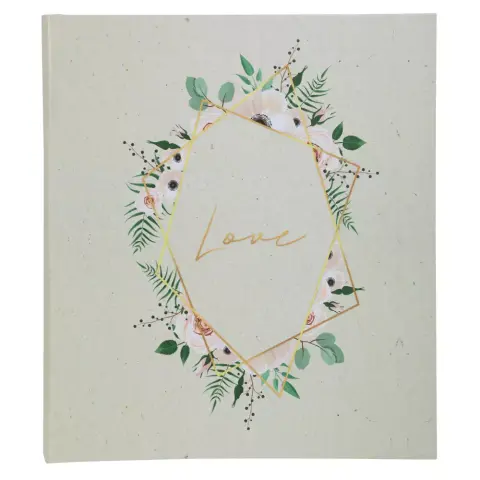 EXACOMPTA Fotoalbum mit Schraubbindung 29x32 cm 30 Blatt CHAMPETRE weiß