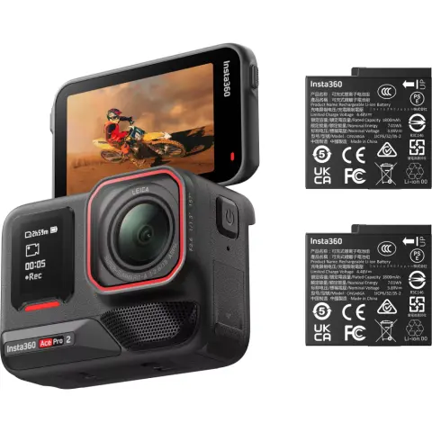INSTA360 Ace Pro 2 action camera with dual battery