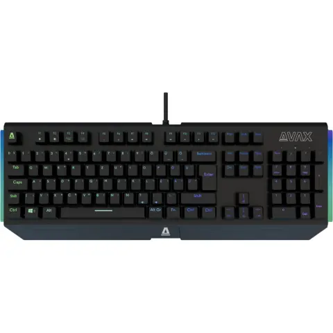 AVAX FS01 Full size mechanikus vezetékes alumínium billentyűzet Outemu Red Magyar fekete