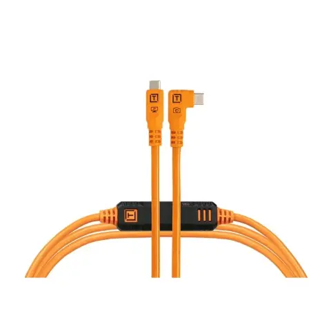 TETHERTOOLS TetherPro Optima 10G USB-C 1.8m Straight to Right (narancs)