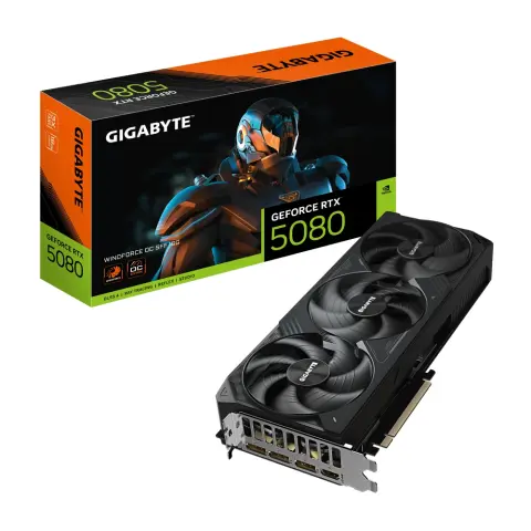 GIGABYTE GV-N5080WF3OC-16GD WINDFORCE OC SFF GeForce RTX 5080 16GB GDDR7 DLSS4