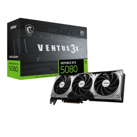 MSI VENTUS 3X OC GeForce RTX 5080 16GB GDDR7 DLSS4