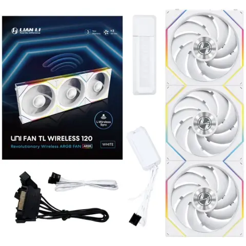 LIAN LI UNI FAN TL Wireless 120mm 3 darabos szett fehér