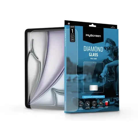 MYSCREEN Diamond Glass Full Glue - Apple iPad Pro 11 (2024) üvegfólia