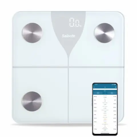 SALENTE SlimFit osobni dijagnostički fitness merilo Bluetooth bijela