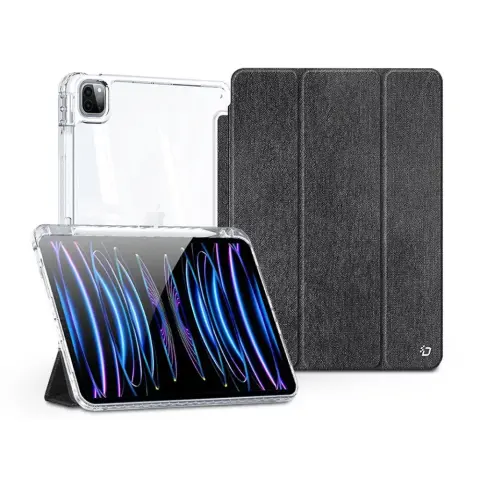 DUX DUCIS Unid Series tablet tok (Smart Case Pen) - Apple iPad Pro 11 (2024) - fekete-átlátszó