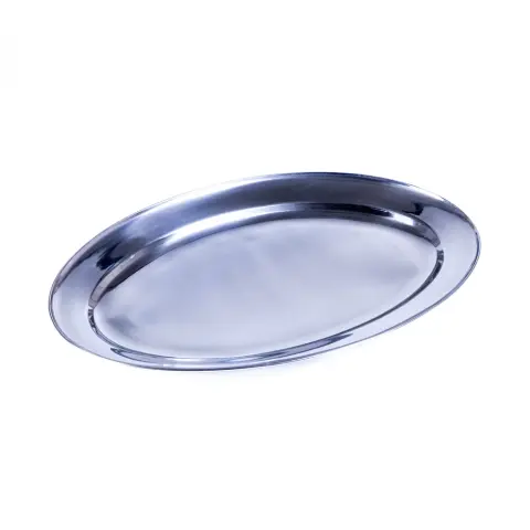 TOO KT-450 Fém ovális tálca 30cm Rozsdamentes acél