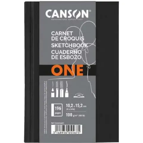 CANSON One rajzpapírfüzet 10.2x15.2cm álló 100g ragasztott fehér