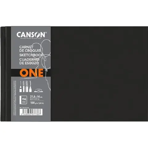 CANSON One rajzpapírfüzet 21.6x14cm fekvő 100g ragasztott fehér