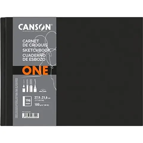 CANSON One rajzpapírfüzet 27.9x21.6cm fekvő 100g ragasztott fehér